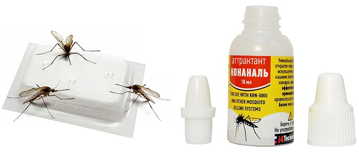 Аттрактанты, используемые в уничтожителе комаров 