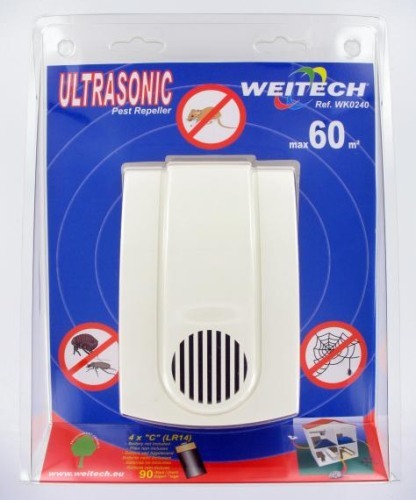 Упаковка ультразвукового отпугивателя грызунов и насекомых Weitech WK0240